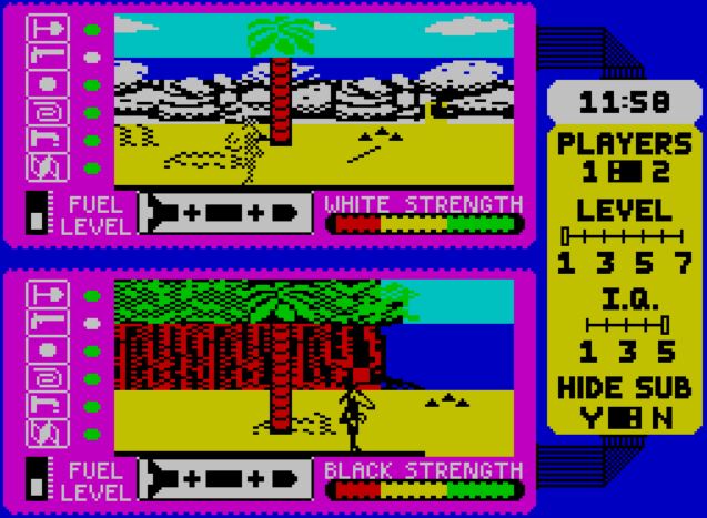 Spy vs Spy II The Island Caper - ZX Spectrum game screenshot (1987) by Databyte